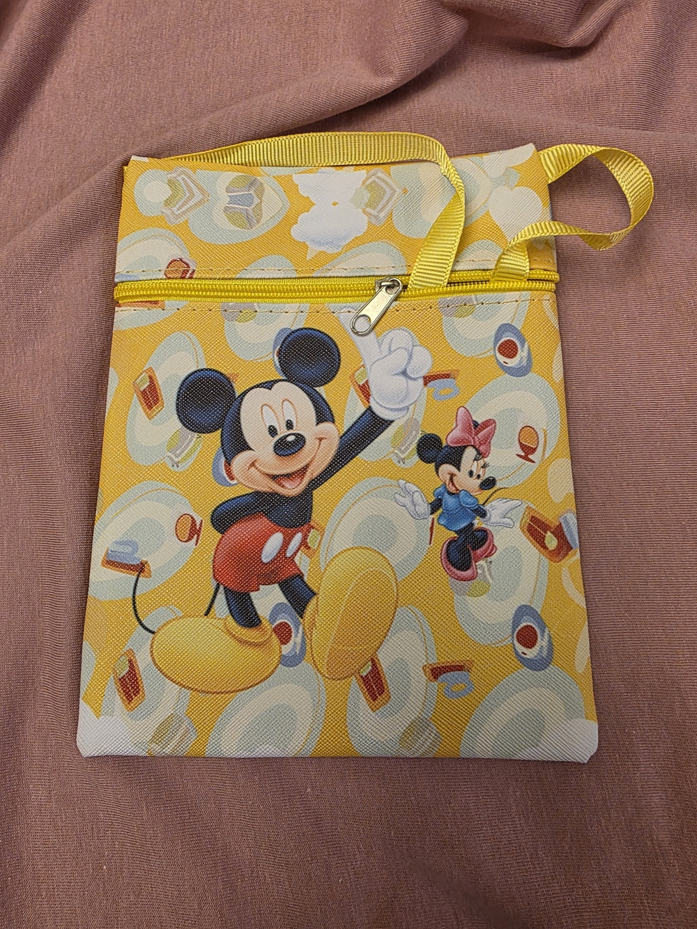 NWOT Disney Mickey & Minnie Yellow Crossbody